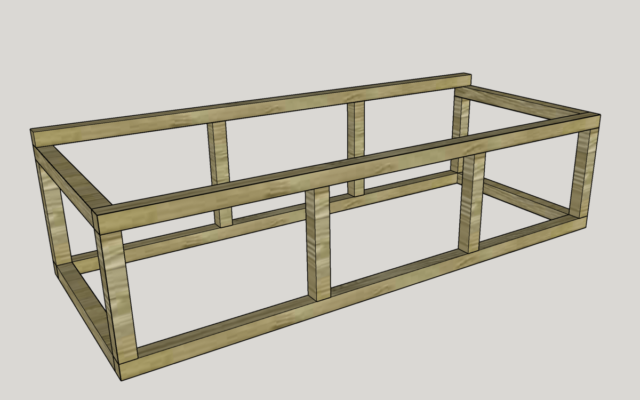 Camper van bench seat bed frame - Step 4